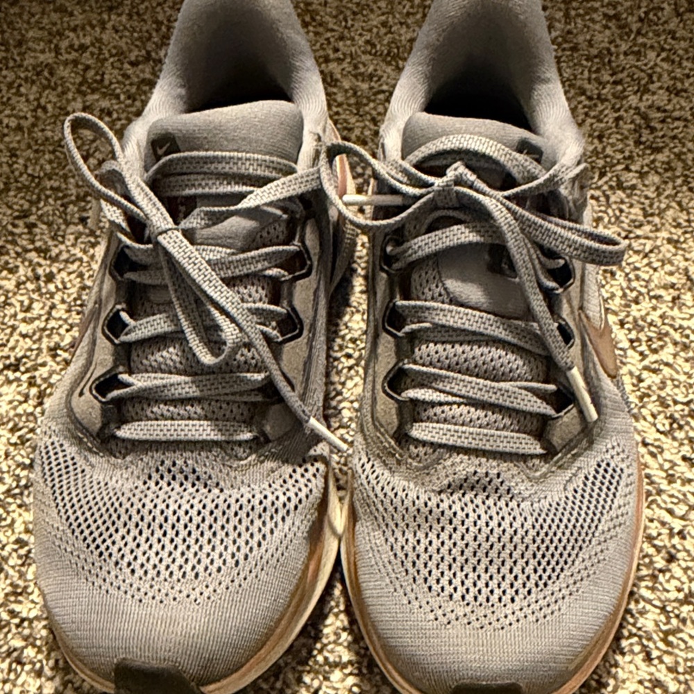 Nike Pegasus 41 Women's Blue-Gray and Rose Gold Running Sneakers - Picture 3 of 4